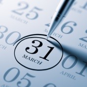 pen circling the date March 31