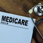 stethoscope and paper that reads Medicare Part D